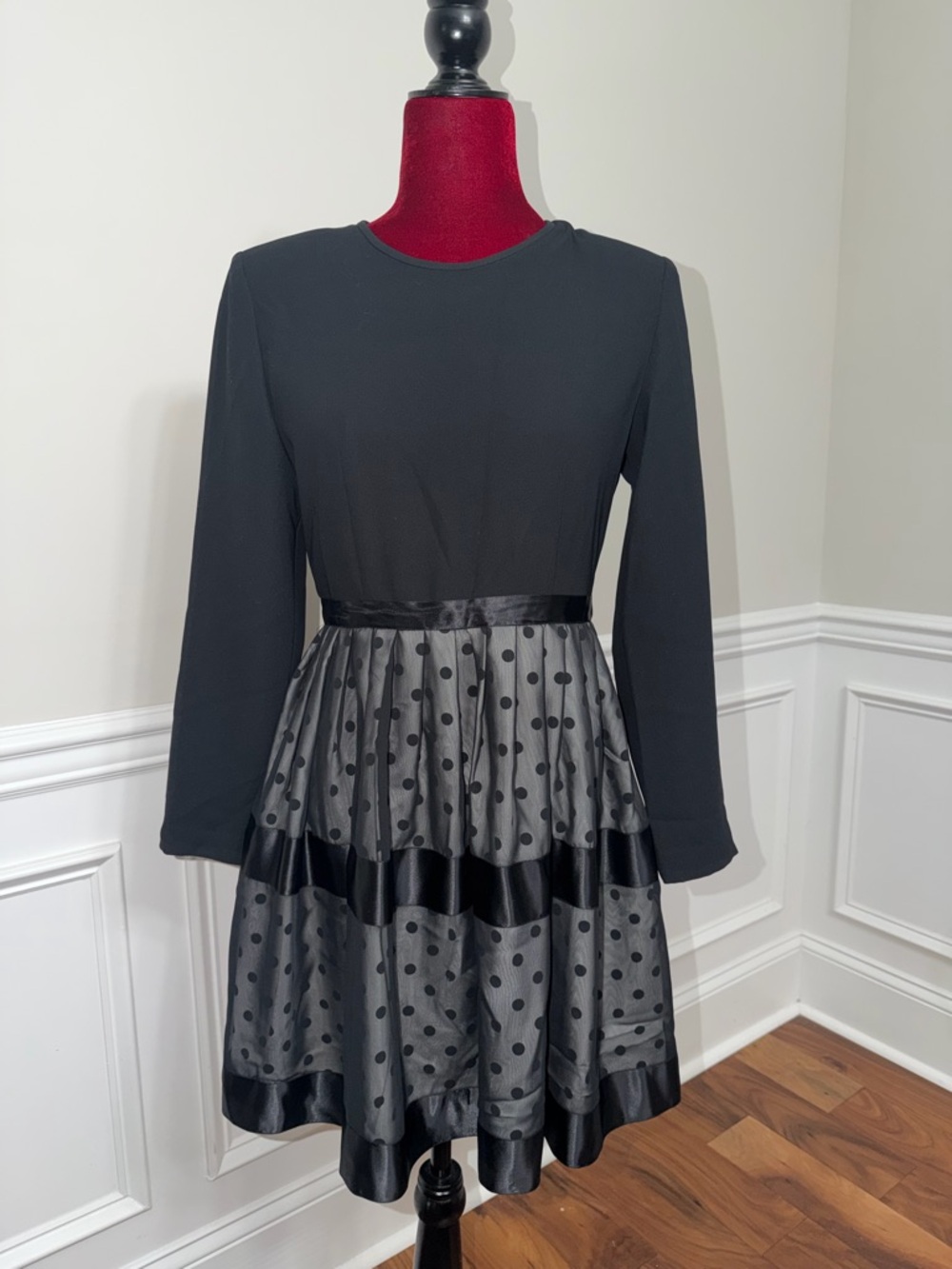 Vintage Bella Kolon Mode Polka‎ Dot Party Dress - Korean Fashion - Picture 2 of 11